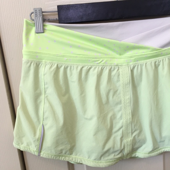 Lululemon Run: Pace Skirt Wagon Stripe Faded Zap / Petit Dot Faded Zap /… - Picture 13 of 16